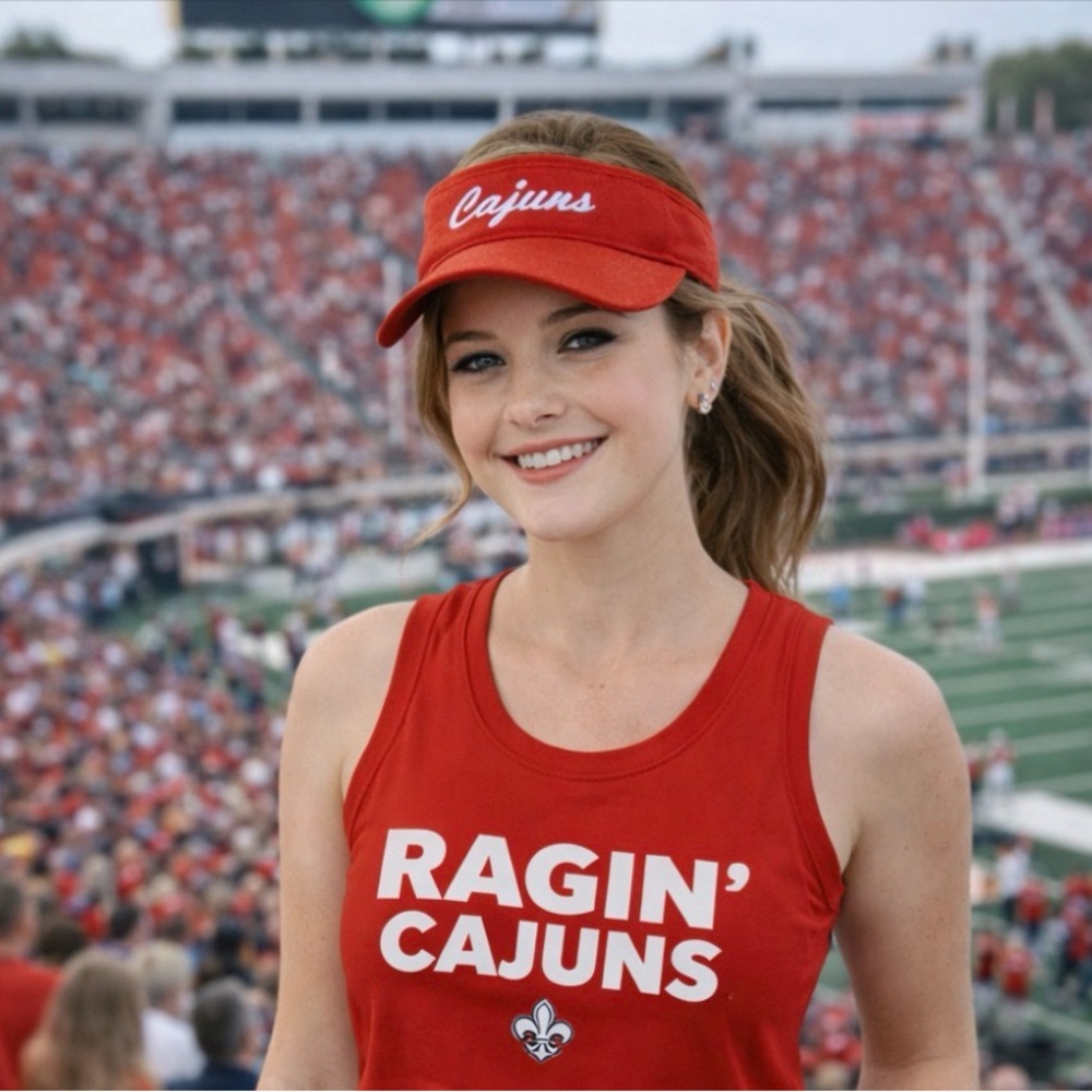 Ragin Cajuns Red Visor